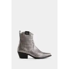 VELEZ - Vélez Botines Uyuni Cuero Para Mujer Capellada Tejida Plata
