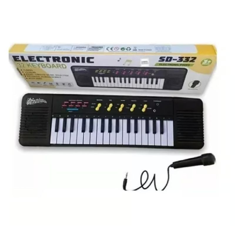 GENERICO - Piano Musical Teclado Para Niño 32 TeclaS Color Negro Sd332