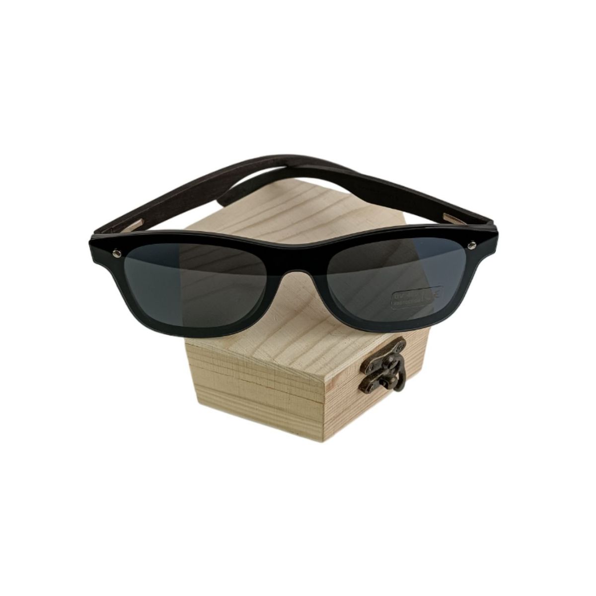 GENERICO - Lentes anteojos de sol gafas mujer hombre de madera natural