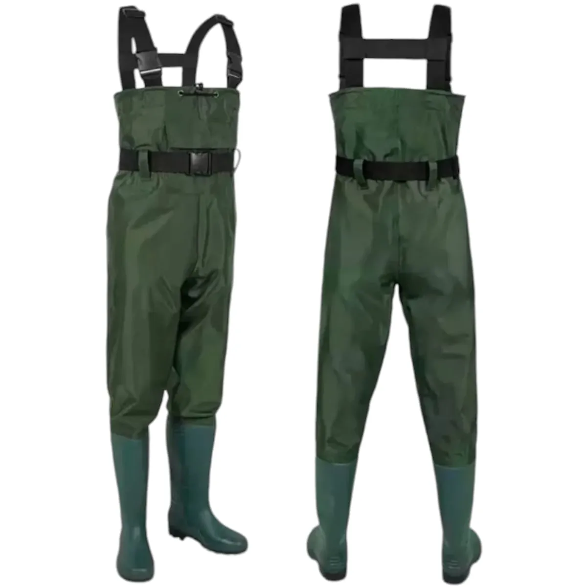 GENERICO - Traje Pesca Wader Impermeable Pvc Pecho Con Botas, Talla 43