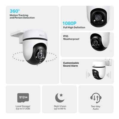 Imagen 2 del producto Cámara de Seguridad Exterior Wifi Tapo C500 PT 360°