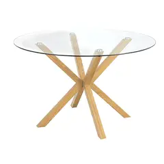GENERICO - Comedor circular 100cm mas 4 sillas tulip beige