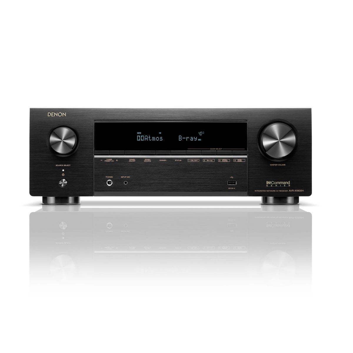 DENON - Receiver AV 7.2 CH 8K Denon AVR-X1800HBK