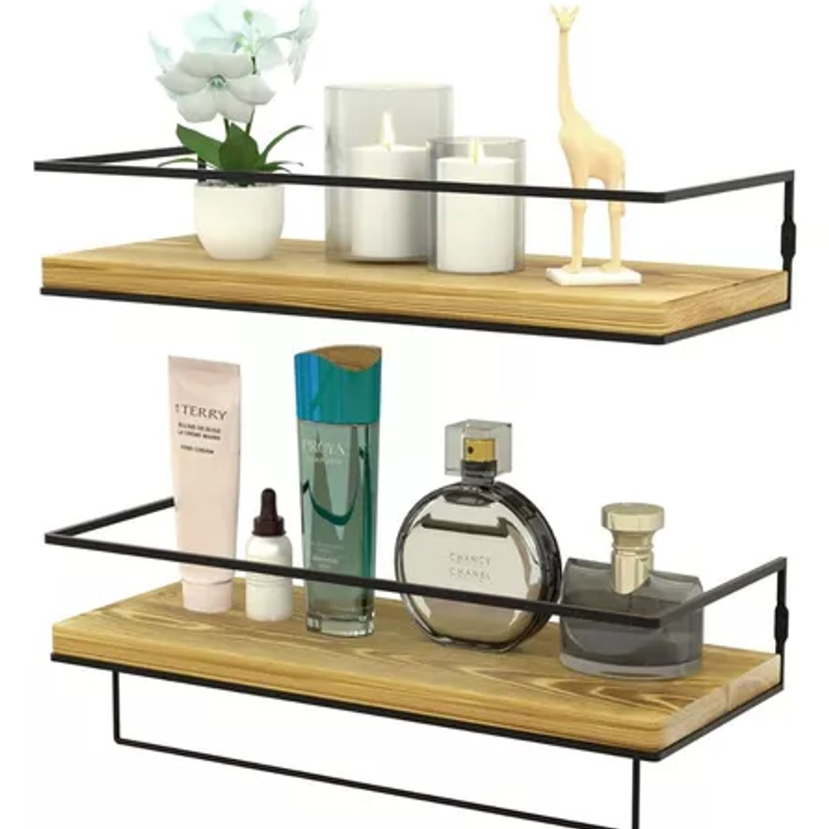 GENERICO - Kit 2 Repisas Flotantes De Madera Multipropósito