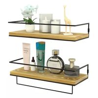 Kit 2 Repisas Flotantes De Madera Multipropósito