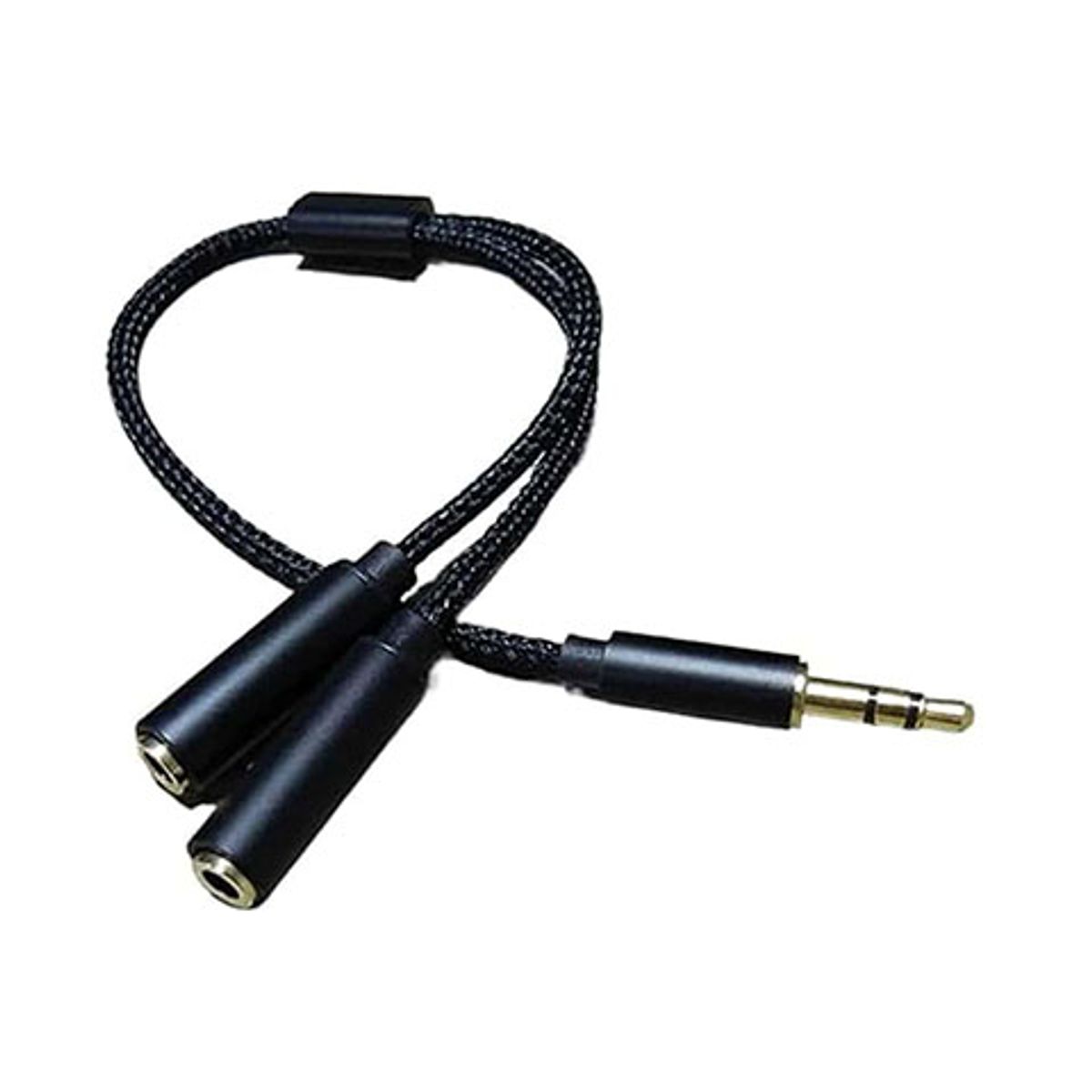 EON - Cable Adaptador 35mm Audio Macho Doble Hembra Auricular