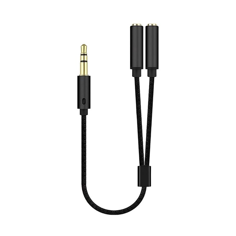 EON - Cable Extensor De Audio Jack 3.5mm Doble Jack Hembra De 3.5