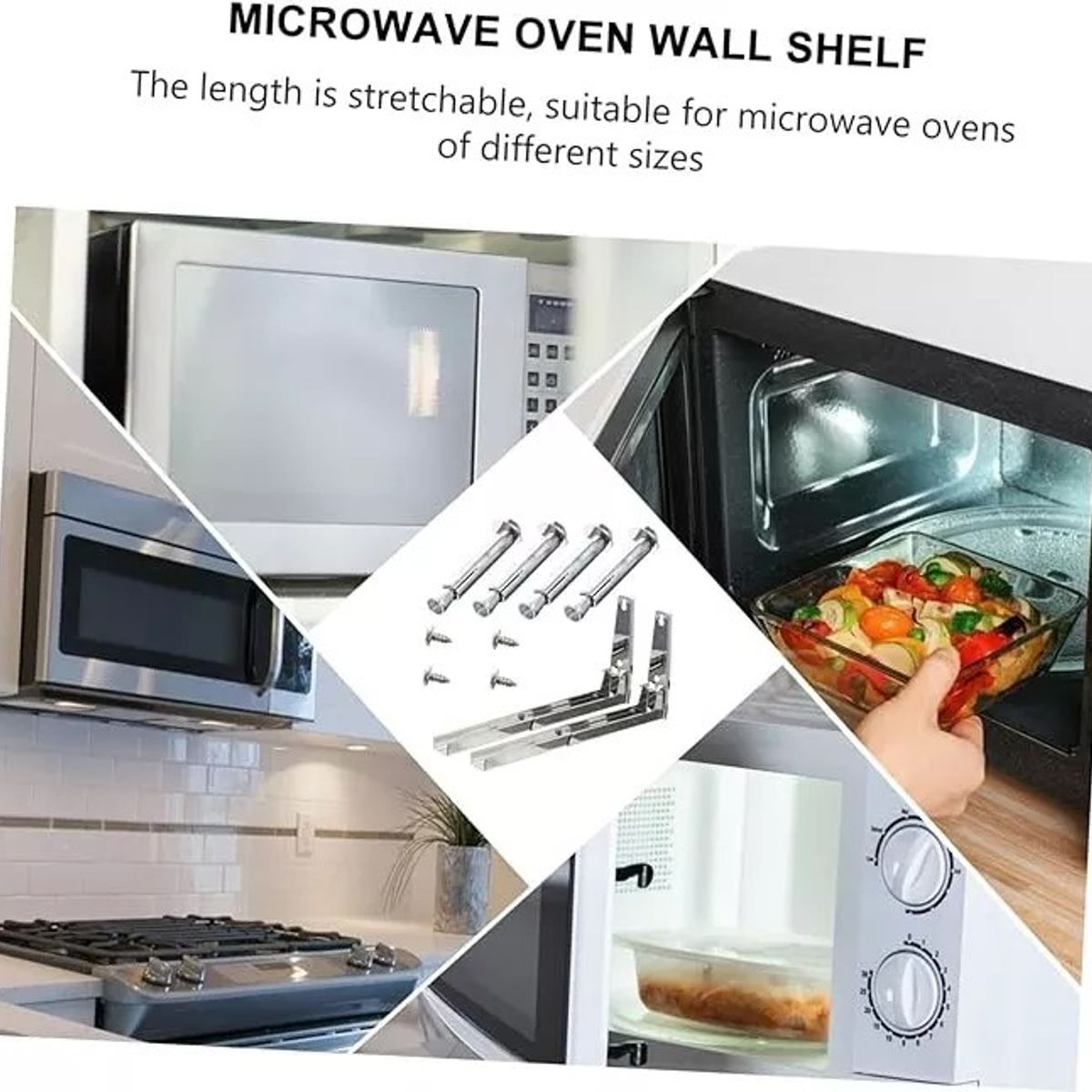 KUANGYE - Soportes Plegables Para Horno Microondas En Pared