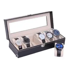 INVENCIBLE - CAJA ESTUCHE PROTEGE TUS RELOJES 6 COMPARTIMIENTOS AI81
