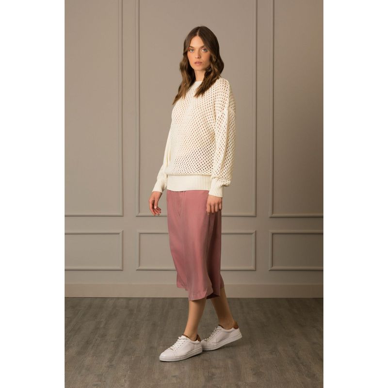 VELEZ - Vélez Sweater Cerrado En Malla Para Mujer Ciruela Crema