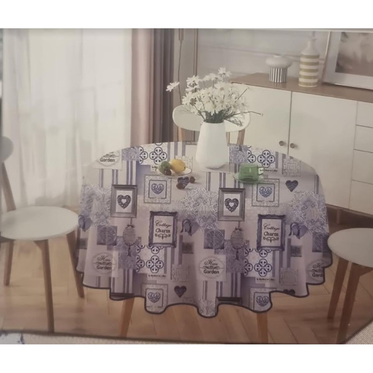 GENERICO - Mantel Redondo para Mesa Comedor - Diámetro 140 Cm. Resplandor