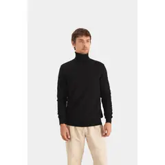 VELEZ - Vélez Sweater Cuello Tortuga Tejido Para Hombre Negro