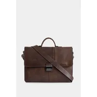 Vélez Maletín Portátil Aperto De Cuero Para Hombre Cafe