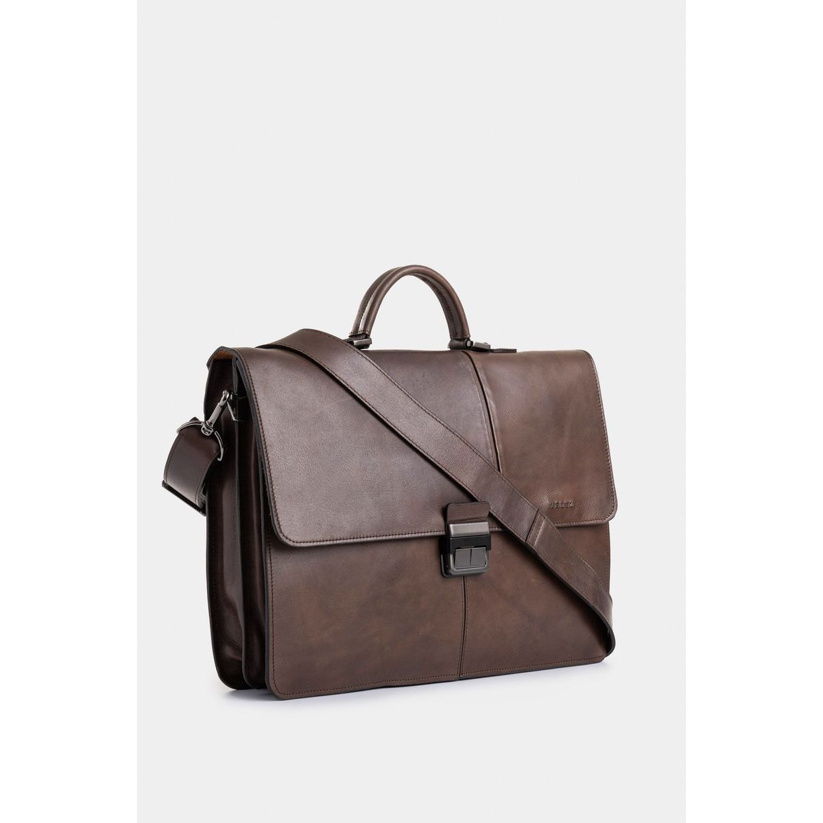 VELEZ - Vélez Maletín Portátil Aperto De Cuero Para Hombre Cafe