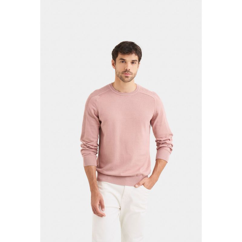 VELEZ - Vélez Sweater Tejido En Algodón Hombre Manga Ranglan Rosado