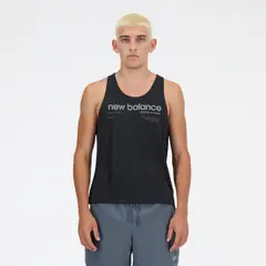 NEW BALANCE - Polera Sin Mangas Hombre MT41252BK Negro