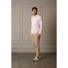 VELEZ - Vélez Camisa Manga Larga Para Hombre Cuello Clásico Rosado
