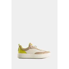 VELEZ - Vélez Zapatillas Namibia De Cuero y Lona Para Mujer Arena