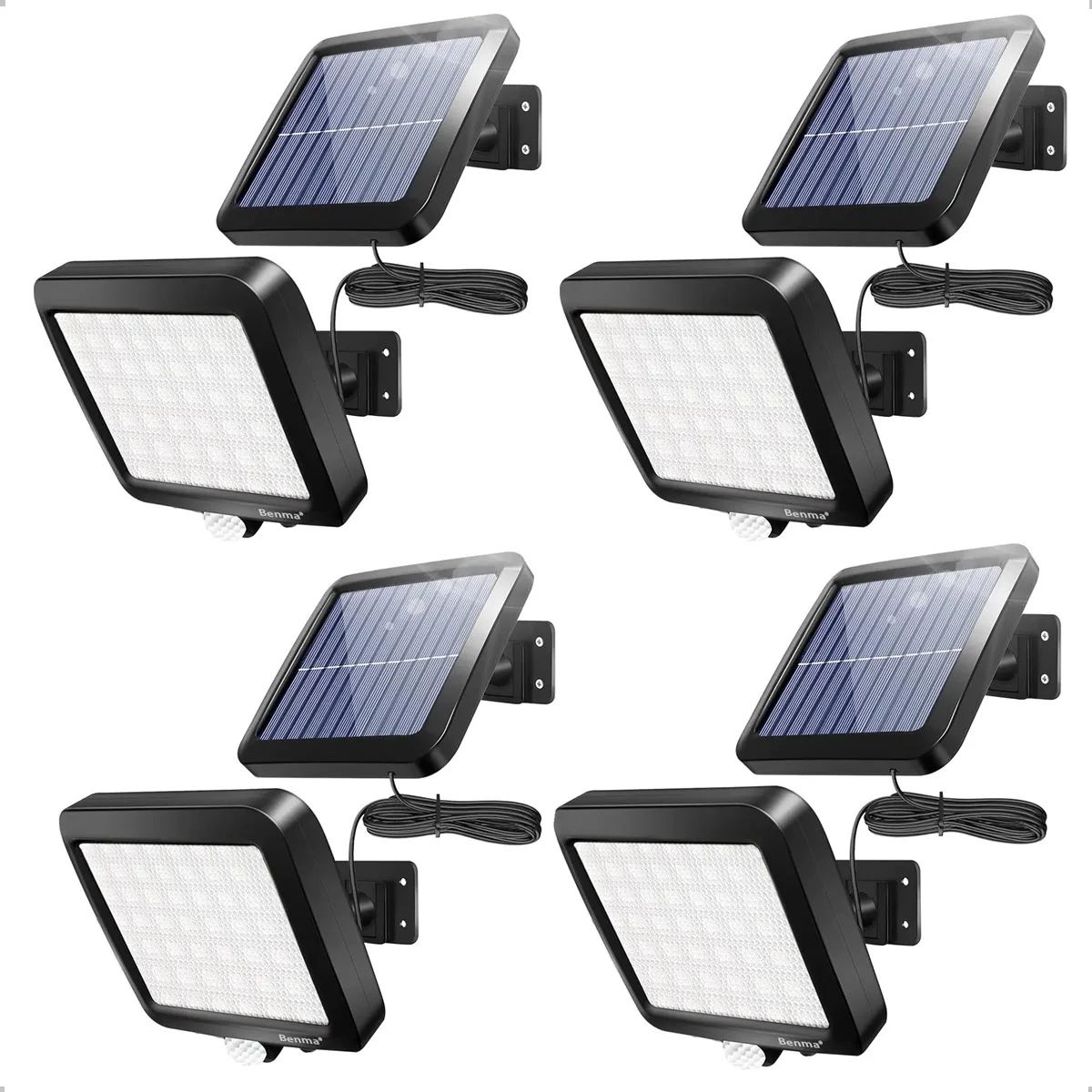 GENERICO - Pack X4 Foco Led Exteriores 120COB Carcasa Negro Luz Blanco Frío