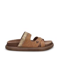 Sandalia Mujer Beige Plana 53700