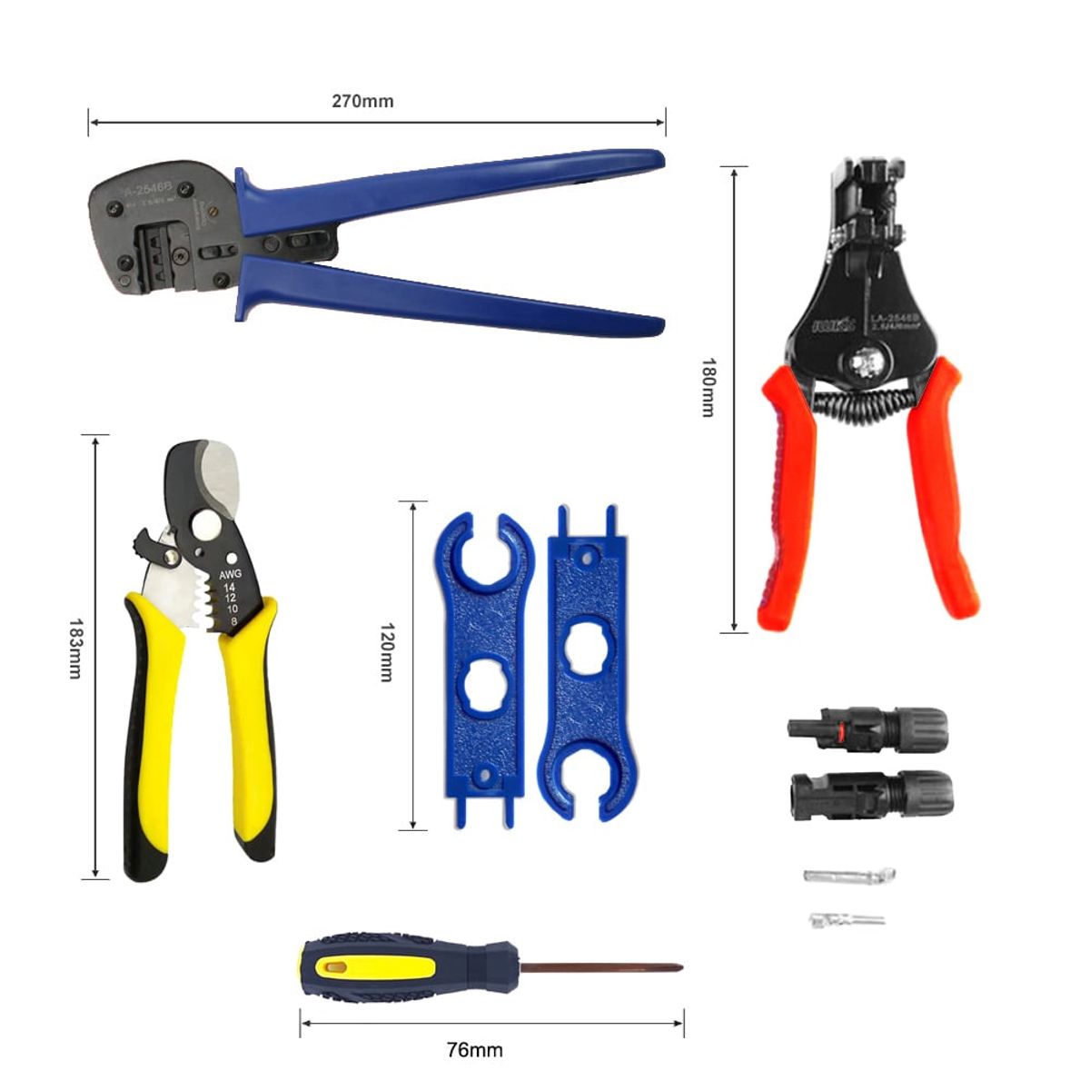 SOLIOT - Kit De Herramientas Crimpado Solar Mc4 Soliot