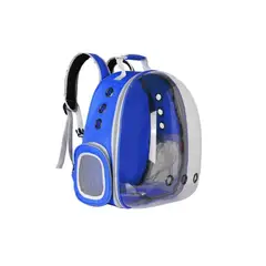 GENERICO - Mochila Bolso Transporte Transparente Mascotas Blue
