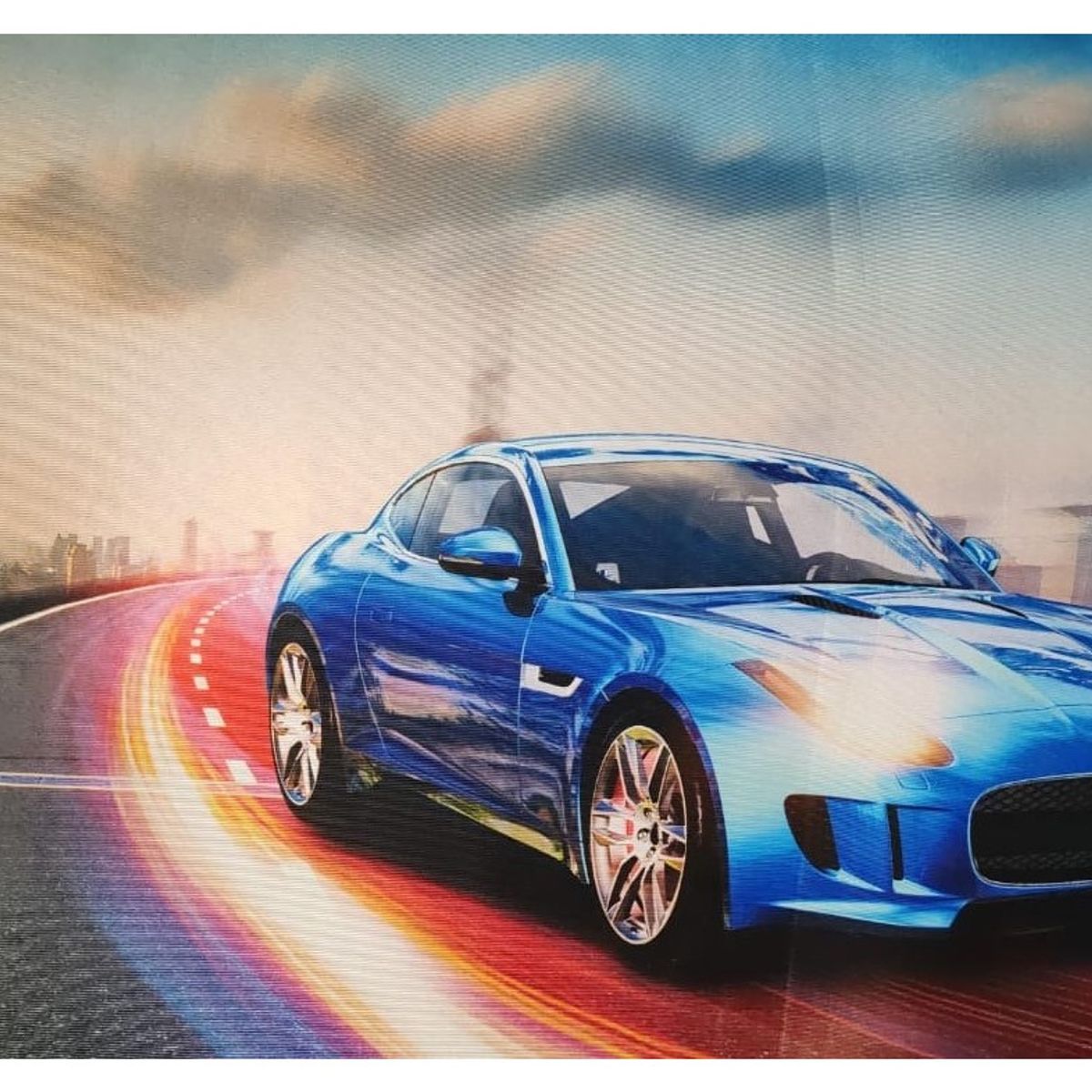 SMARTY - Alfombra Lisa Gamer Juvenil Infantil City Blue Cars 150x200 CM