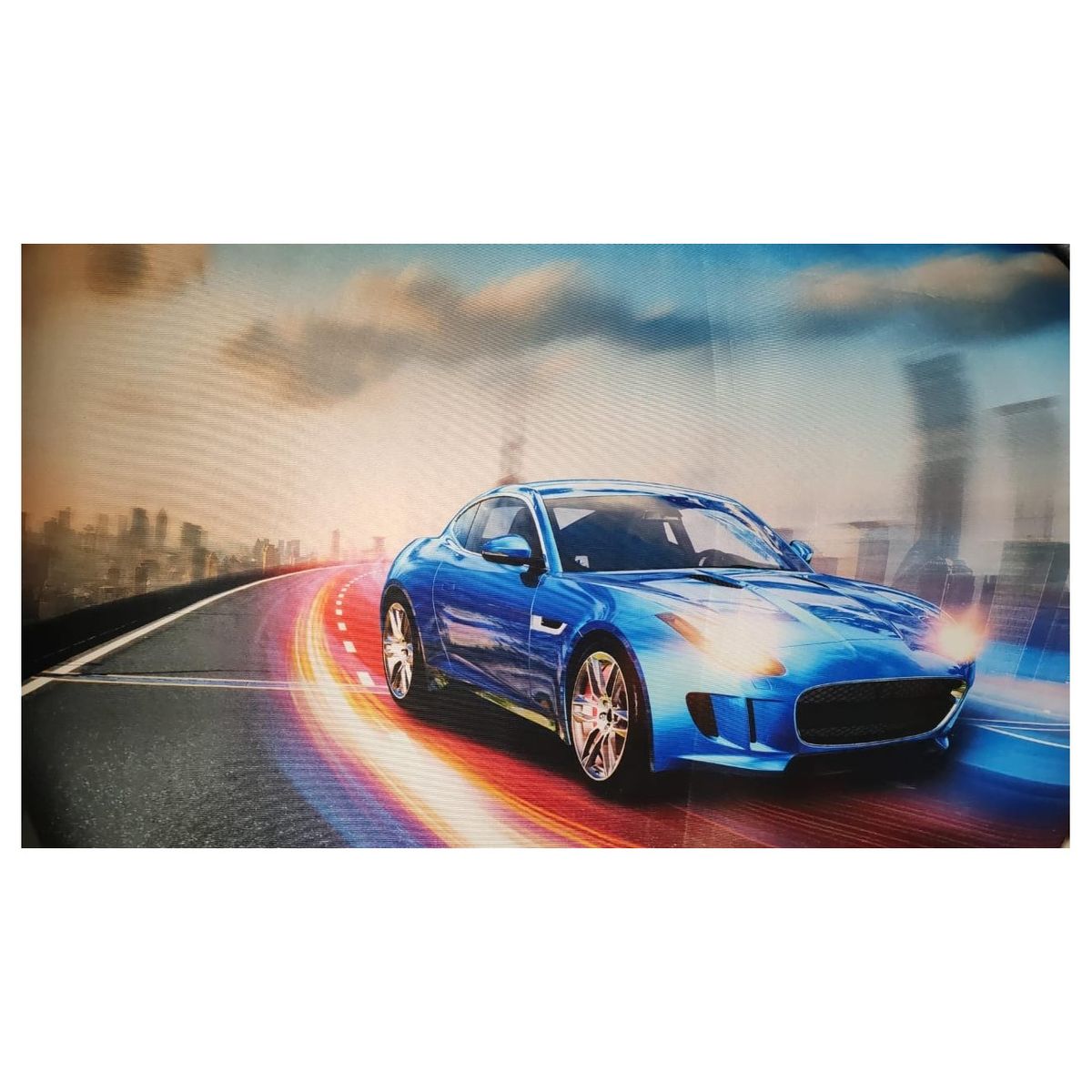 SMARTY - Alfombra Lisa Gamer Juvenil Infantil City Blue Cars 150x200 CM