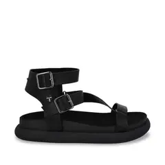 GOTTA - Sandalia Mujer Negra Plana 53702