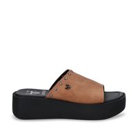 Sandalia Mujer Beige Plataforma 53730