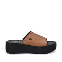 Sandalia Mujer Beige Plataforma 53730