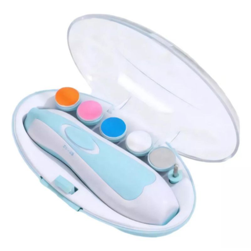 GENERICO - Lima Para Bebe Eléctrica Con Luz Led Manicura Corta Uñas