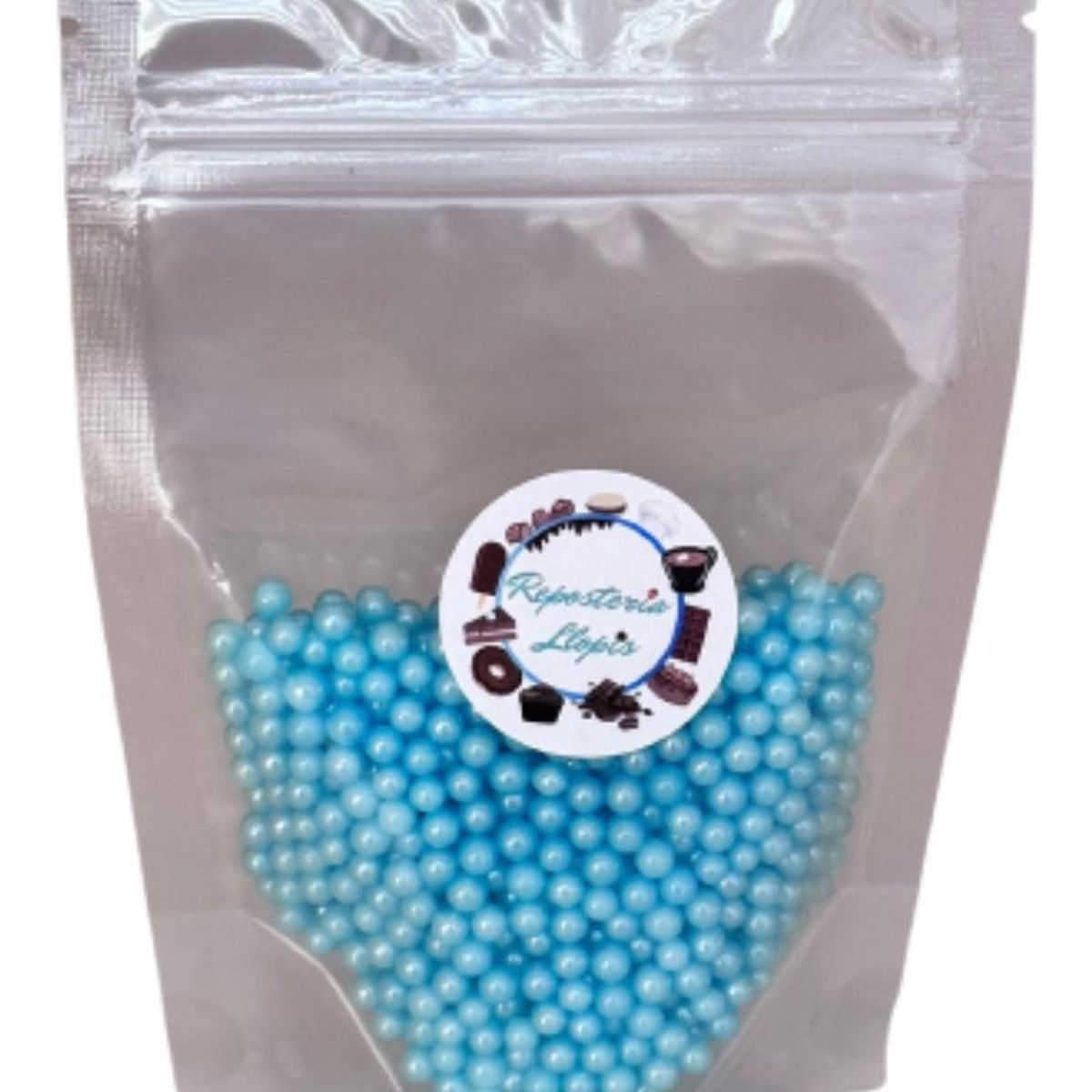 GENERICO - Perlas Celestes Brillantes 4mm 70 Gr