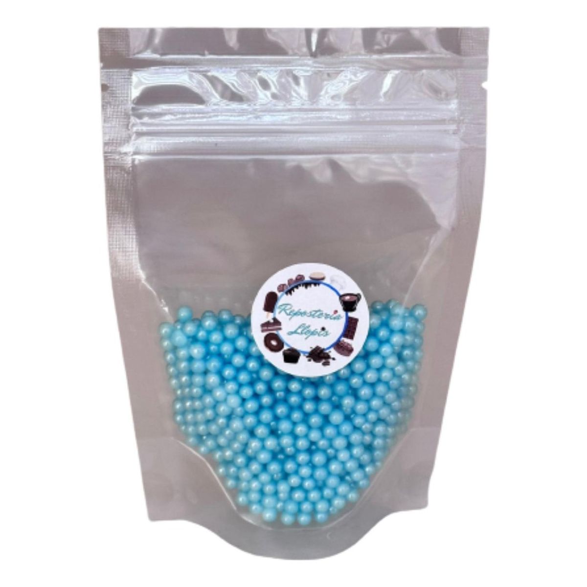 GENERICO - Perlas Celestes Brillantes 4mm 70 Gr