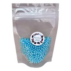 GENERICO - Perlas Celestes Brillantes 4mm 70 Gr