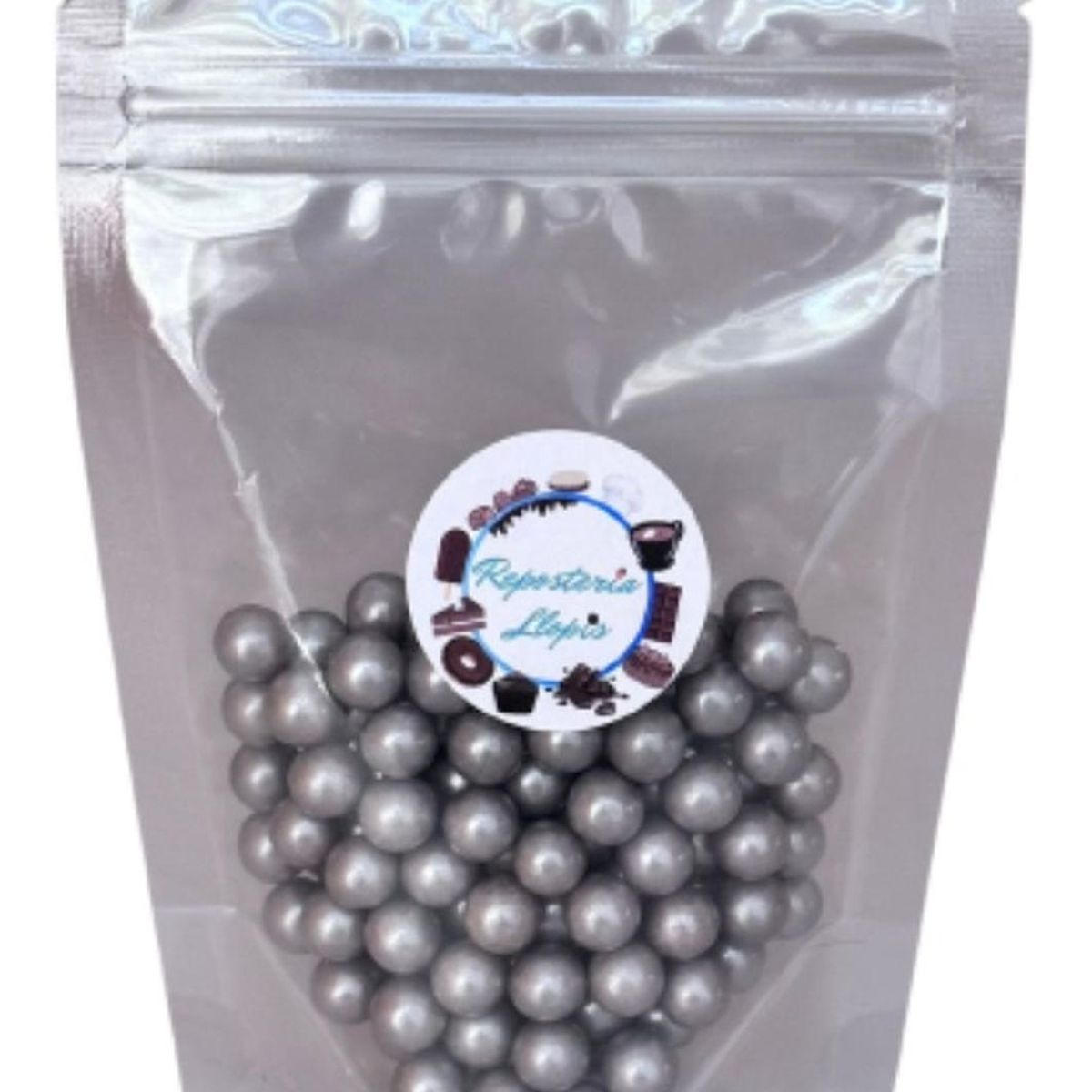 GENERICO - Perlas Plateadas 8mm 70 Gr