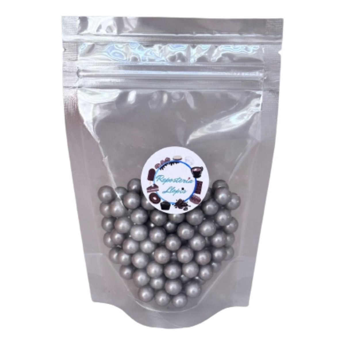 GENERICO - Perlas Plateadas 8mm 70 Gr