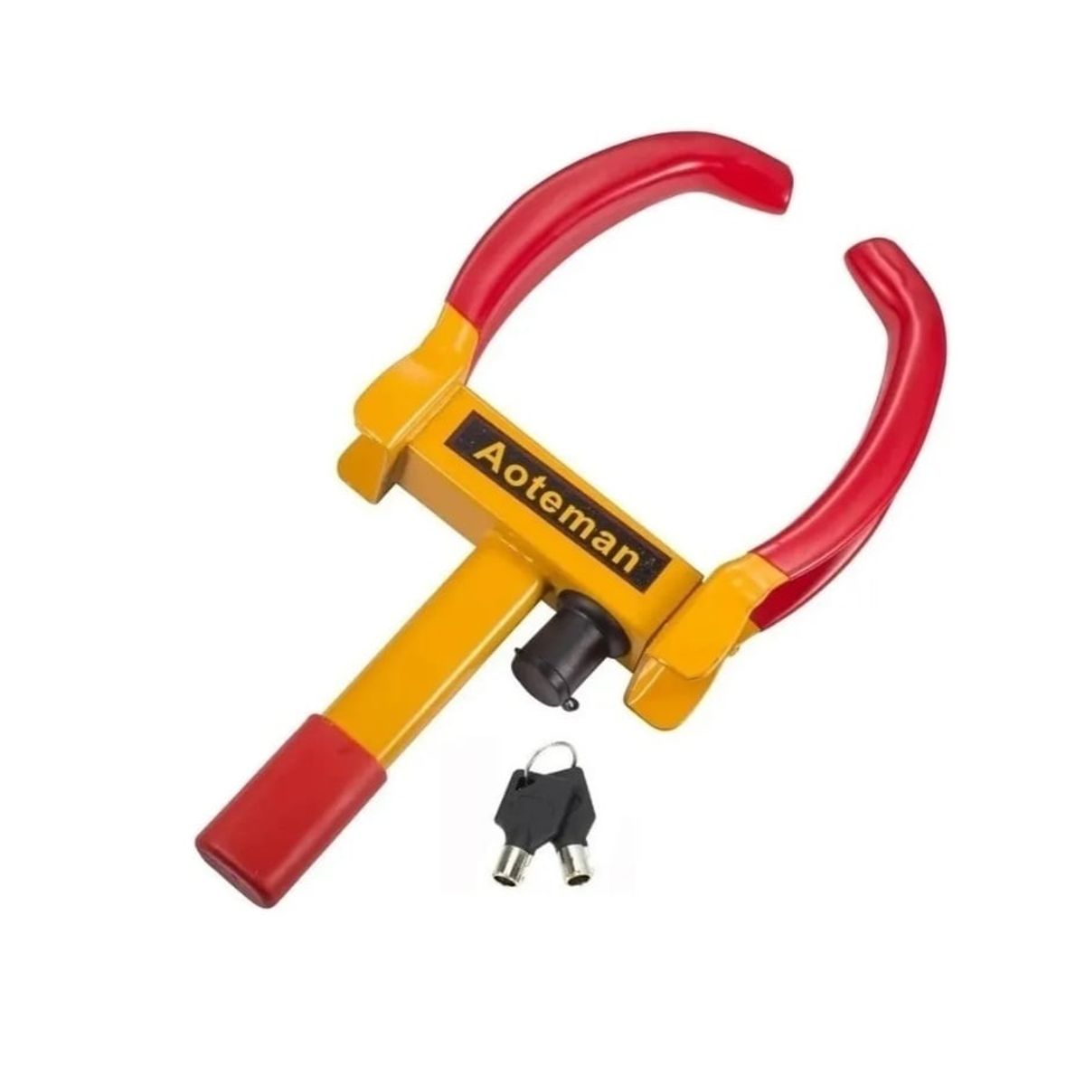 GENERICO - Traba Ruedas Pitbull Grande Antirrobo Auto Red
