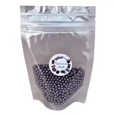 GENERICO - Perlas Moradas Brillantes 4mm 70 Gr