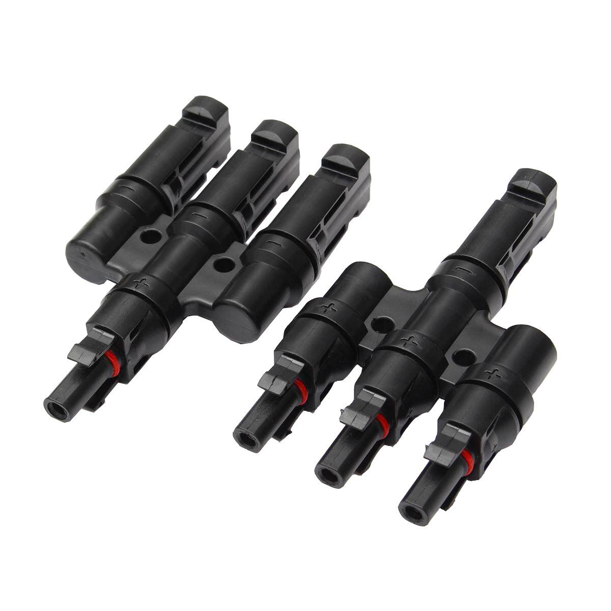 SOLIOT - Conector Mc4 Triple (3 En 1) Par Macho/hembra Panel Solar