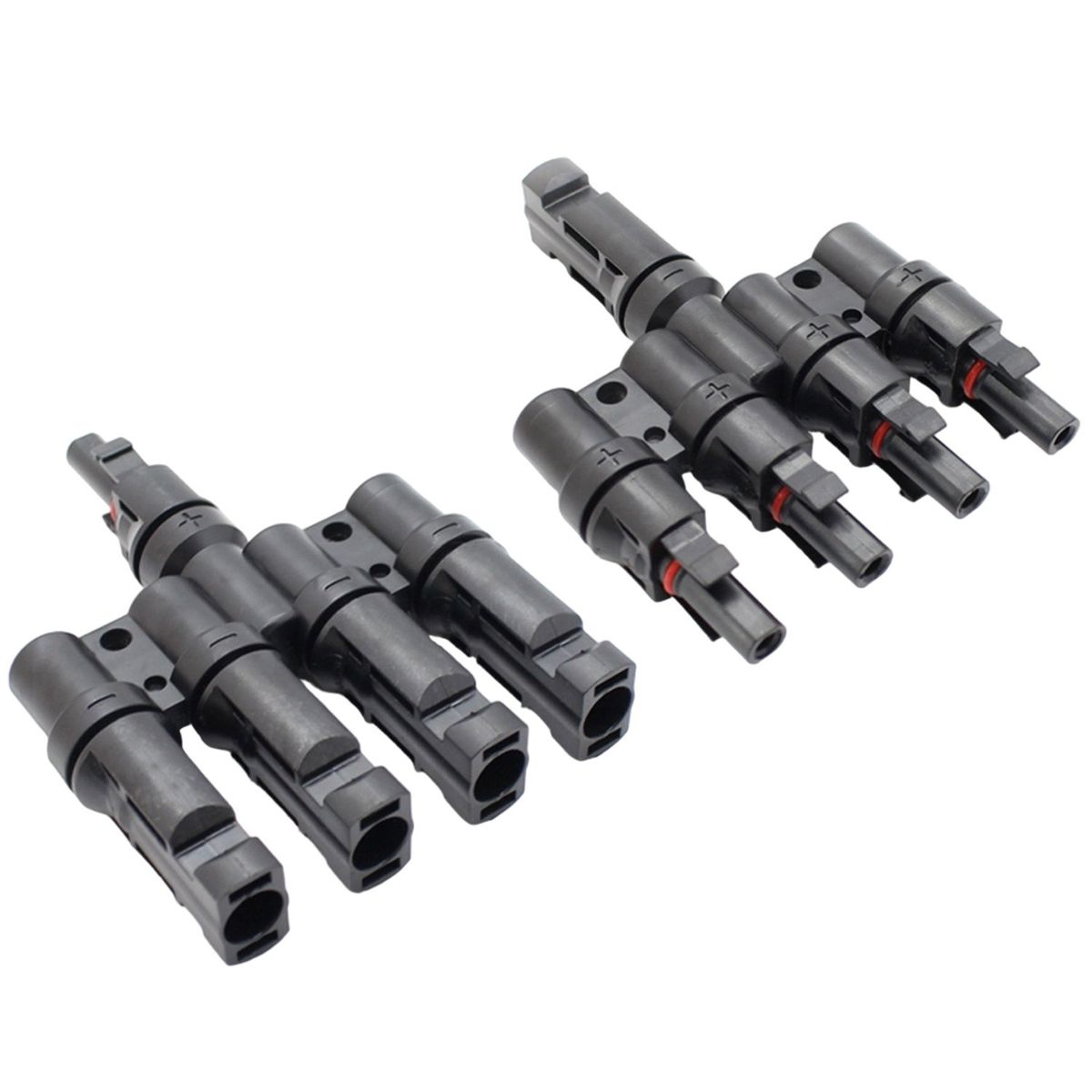 SOLIOT - Conector Mc4 Cuádruple (4 En 1) Par Macho/hembra Solar
