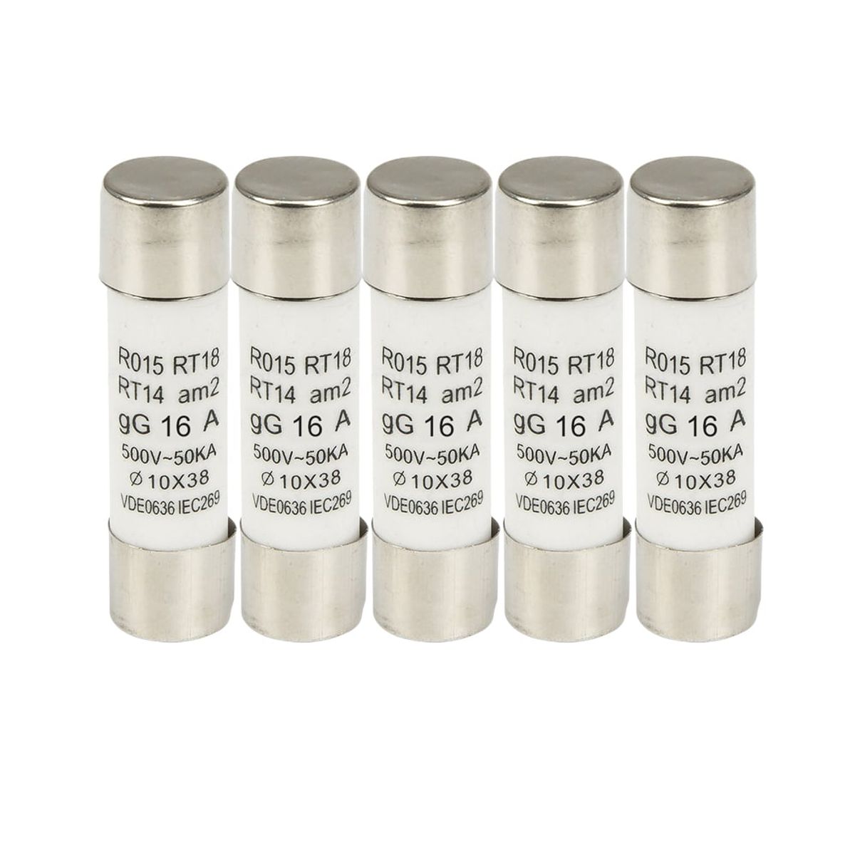 SOLIOT - Pack 5 Fusibles 16a 10x38mm Soliot