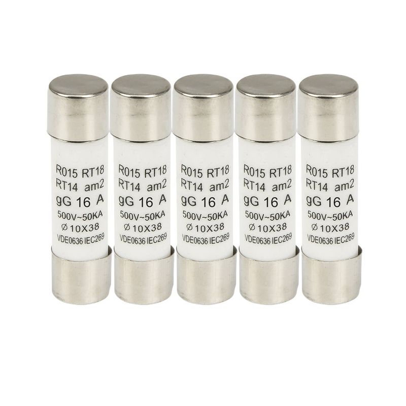 SOLIOT - Pack 5 Fusibles 16a 10x38mm Soliot