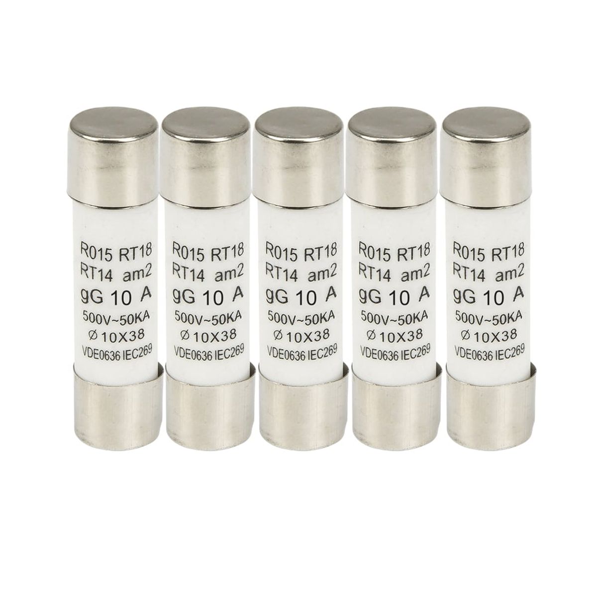 SOLIOT - Pack 5 Fusibles 10a 10x38mm Soliot