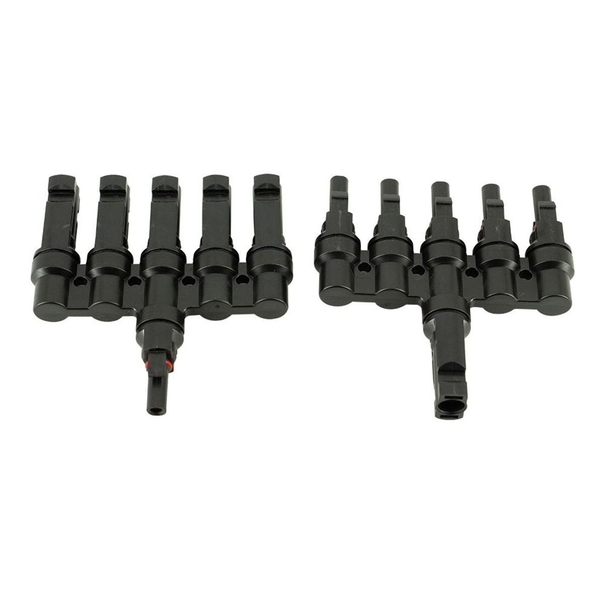 SOLIOT - Conector Mc4 Quíntuple (5 En 1) Par Macho/hembra Solar