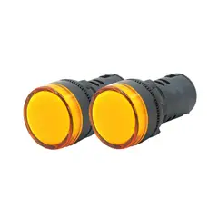 SOLIOT - Luz Piloto Led Amarillo 22mm 220v Pack 2 Unidades