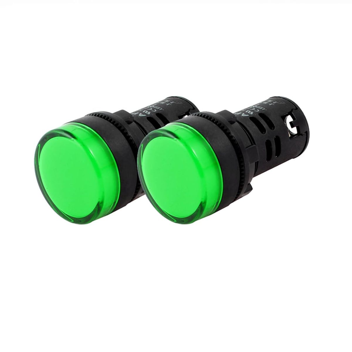 SOLIOT - Luz Piloto Led Verde 22mm 220v Pack 2 Unidades