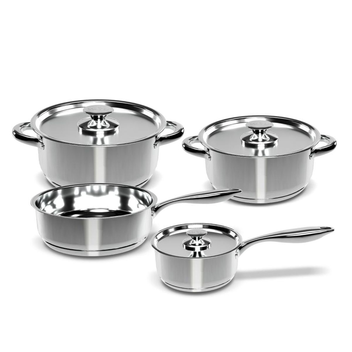WENS - Batería de Cocina 7 Piezas Acero Inoxidable 450-7SS Wens