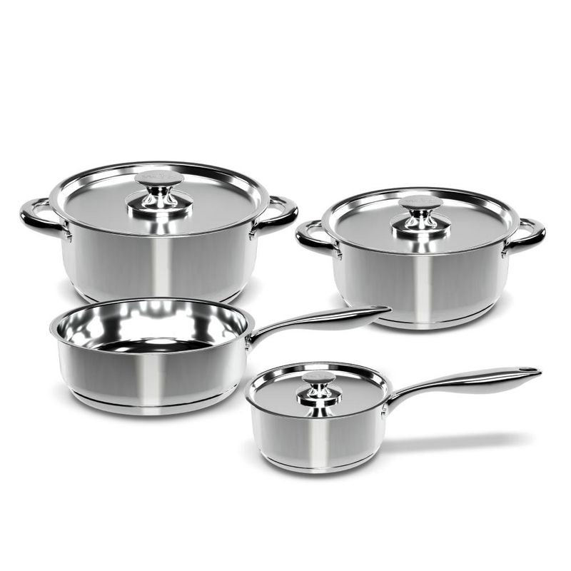 WENS - Batería de Cocina 7 Piezas Acero Inoxidable 450-7SS