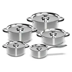WENS - Batería de Cocina 10 Piezas Acero Inoxidable